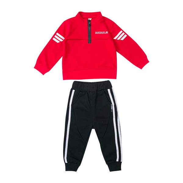 Set copii model nou pentru baieti in negru si rosu
