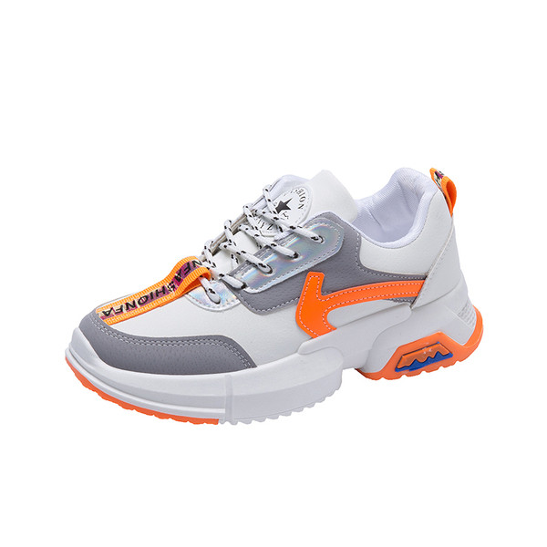 Tenisi casual dama cu talpa aspra si inscriptie in mai multe culori