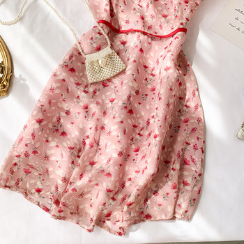 Aktuális női rocker rózsaszín színben, virágmintával