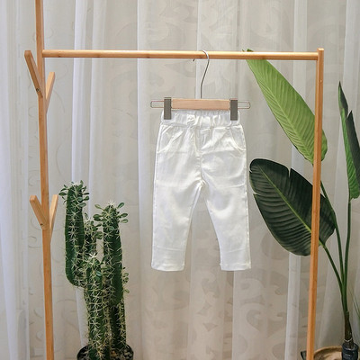 Modern gyereknadrág fiúknak fehér, fekete, barna és szürke színben