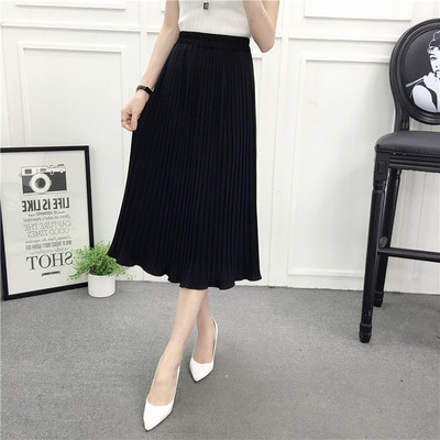 Hajtogatott női szoknya magas derékkal - több színben