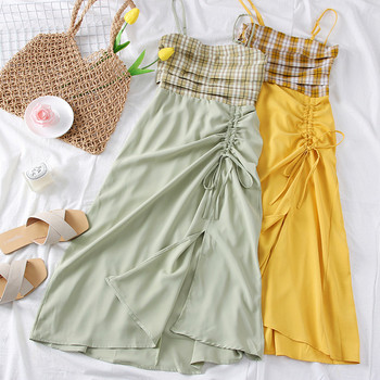 Rochie casual de dama cu bretele subtiri in mai multe culori