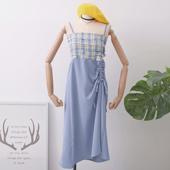 Rochie casual de dama cu bretele subtiri in mai multe culori