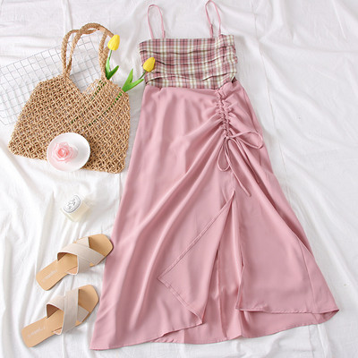 Rochie casual de dama cu bretele subtiri in mai multe culori