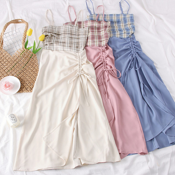 Rochie casual de dama cu bretele subtiri in mai multe culori