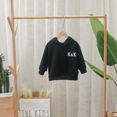 Hanorac zilnic pentru copii pentru baieti in alb si negru