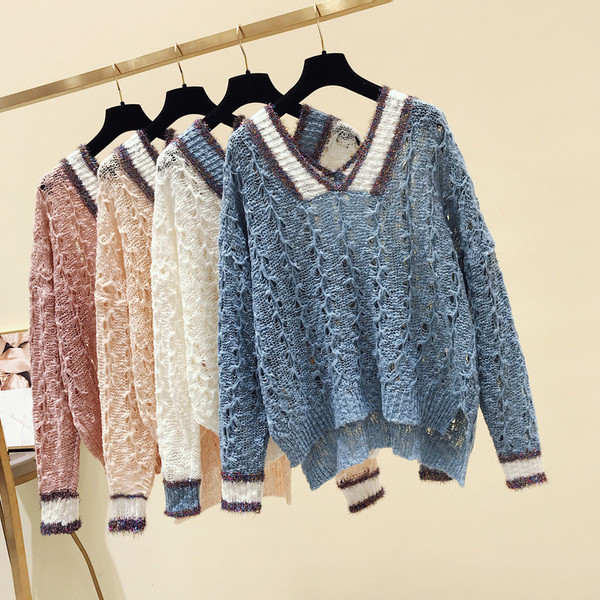 Pulover de dama model asimetric in mai multe culori