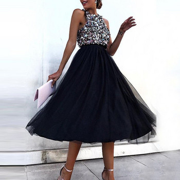 Μοντέρνο γυναικείο μακρύ φόρεμα κλος σε μαύρο χρώμα