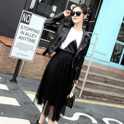 Modern női bőrkabát többféle színben