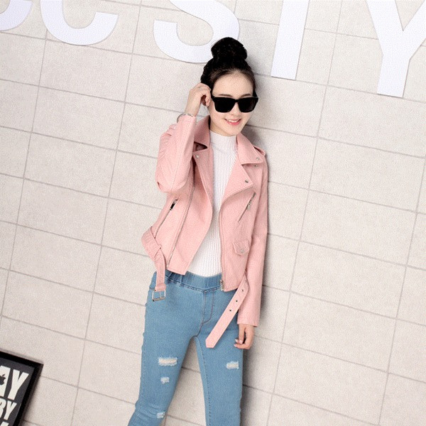 Modern női bőrkabát többféle színben