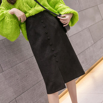 Új modell női szoknya két színben, gombokkal