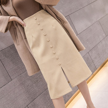 Új modell női szoknya két színben, gombokkal