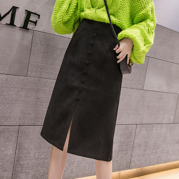 Új modell női szoknya két színben, gombokkal