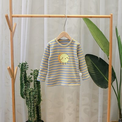Csíkos gyermekblúz O-nyakkal, két színben fiúknak