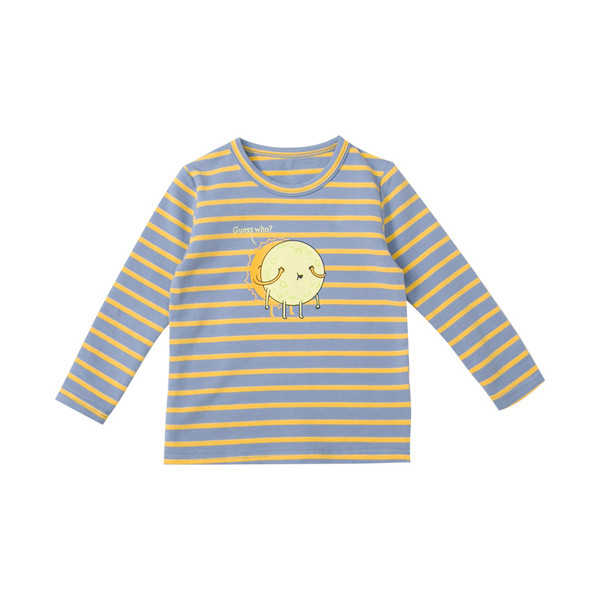 Csíkos gyermekblúz O-nyakkal, két színben fiúknak