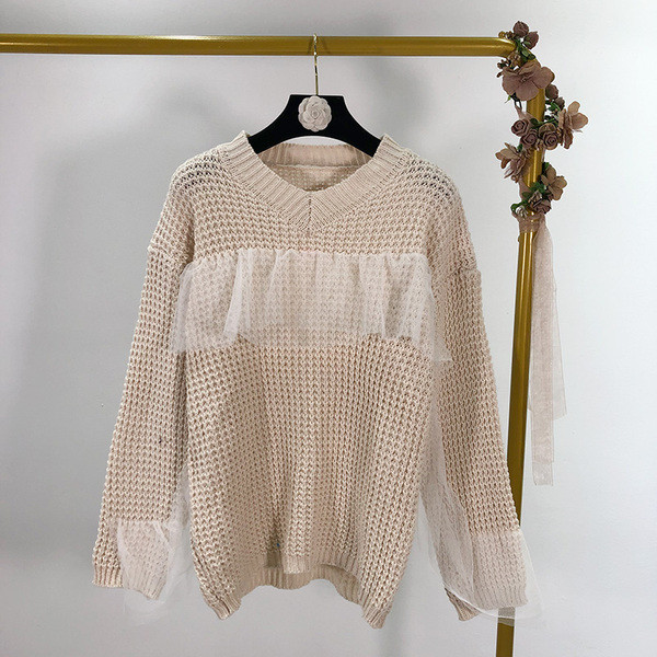 Pulover casual dama cu tul in mai multe culori