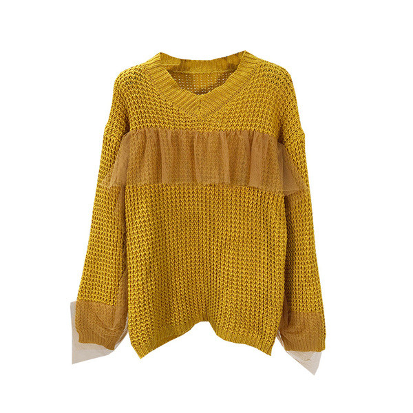 Pulover casual dama cu tul in mai multe culori