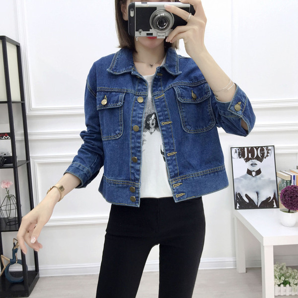 Jacheta casual de dama din denim in culori deschise si inchise