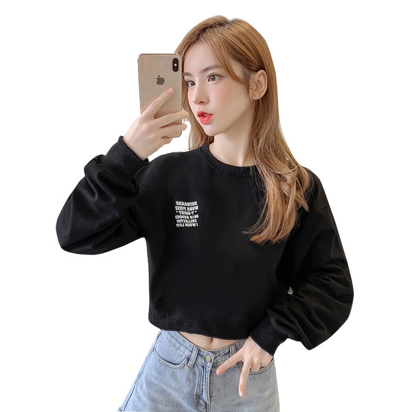 Bluză casual de damă cu inscripții - în patru culori