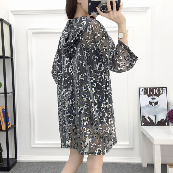 Rochie casual de dama in doua culori cu gluga