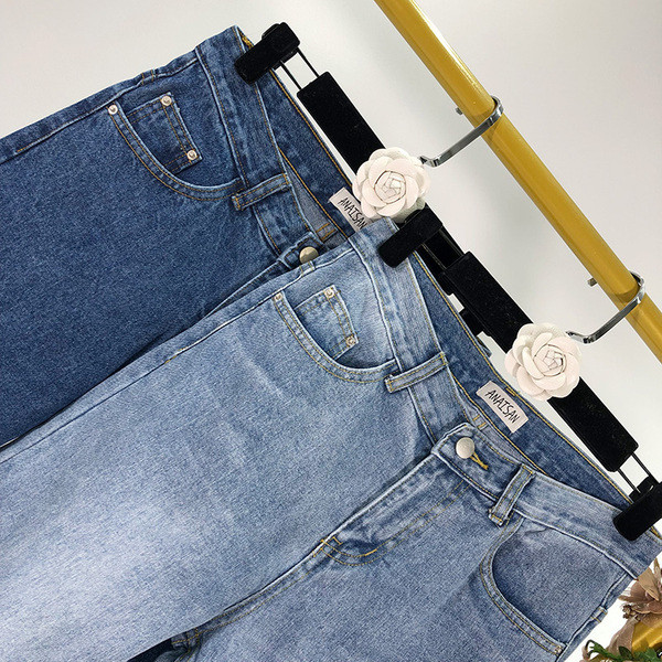 Női farmer két színben, magas derékkal