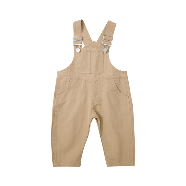 Model nou de salopete pentru copii pentru baieti in verde si maro