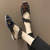 Modern női cipő flitterekkel, két színben