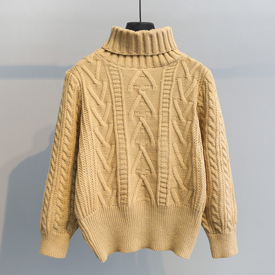 Női téli pulóver magas pólógallérral, négy színben