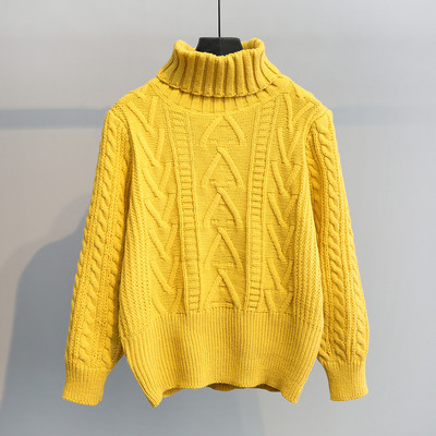 Női téli pulóver magas pólógallérral, négy színben