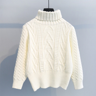 Női téli pulóver magas pólógallérral, négy színben