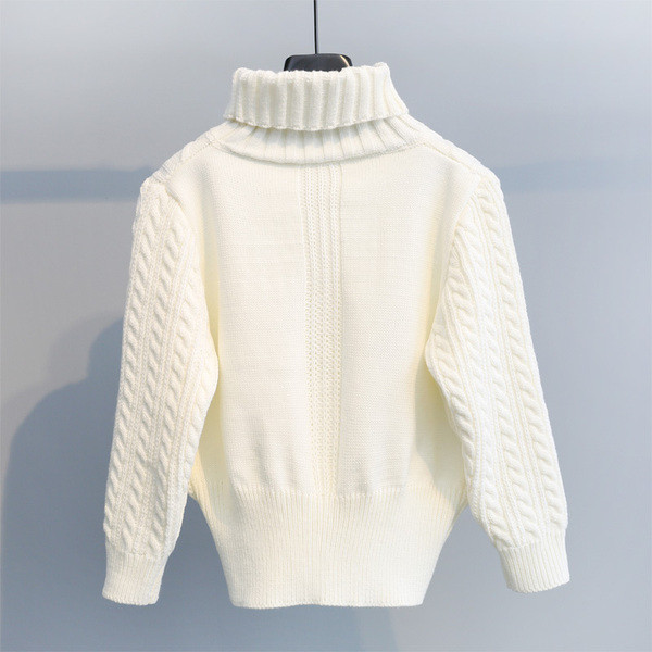 Női téli pulóver magas pólógallérral, négy színben