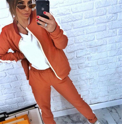 Set dama sport-casual cu bordura alba in mai multe culori