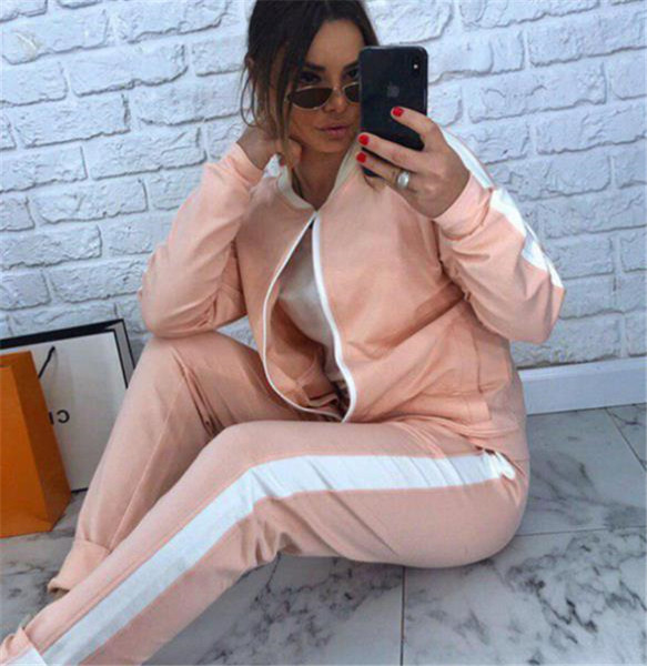 Set dama sport-casual cu bordura alba in mai multe culori