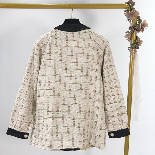 Női kockás mellény gombokkal