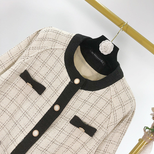 Női kockás mellény gombokkal