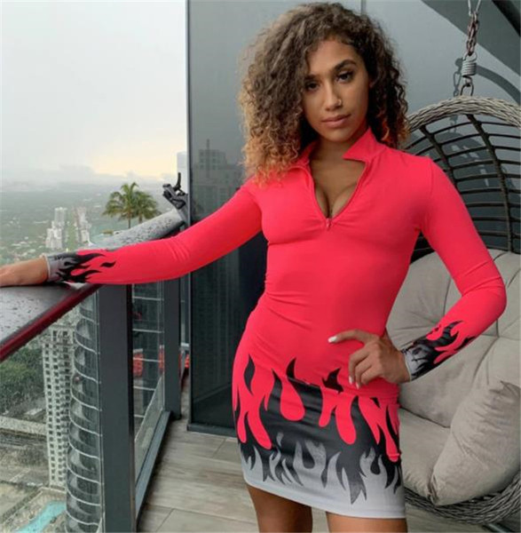 Modern női ruha cipzárral több színben