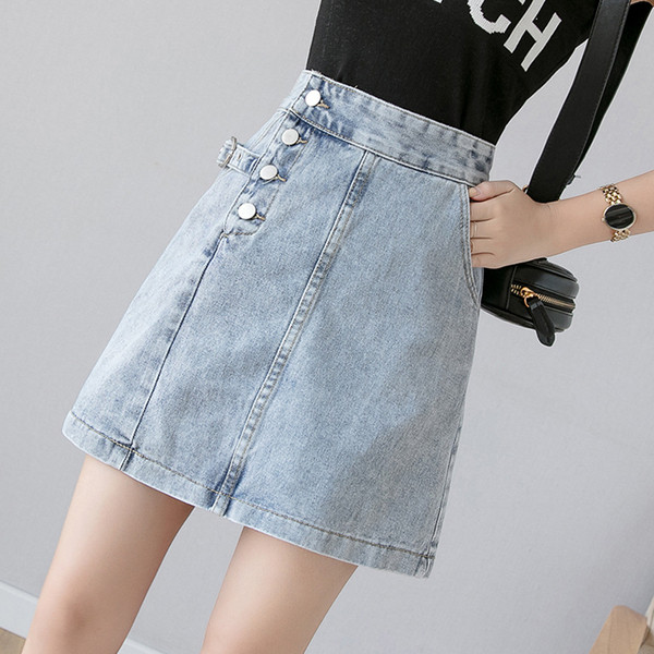 Aktuális női farmerszoknya kék színben