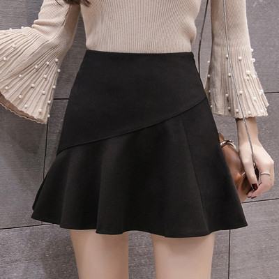 Fusta dama Astula in doua culori cu talie inalta