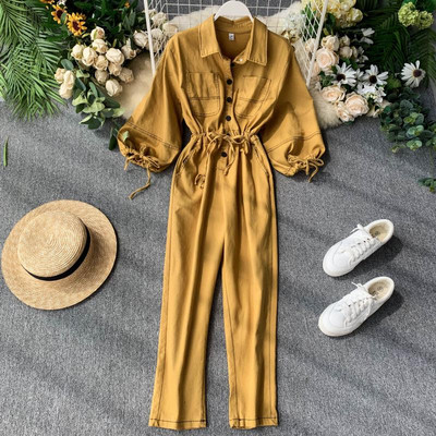 Salopeta de dama moderna cu guler si cravate in mai multe culori