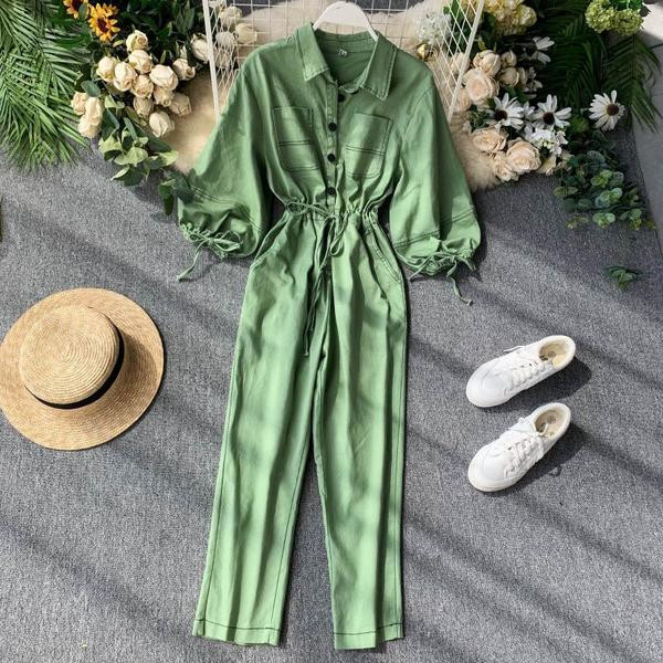 Salopeta de dama moderna cu guler si cravate in mai multe culori