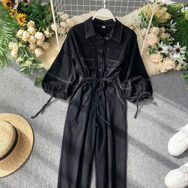 Salopeta de dama moderna cu guler si cravate in mai multe culori