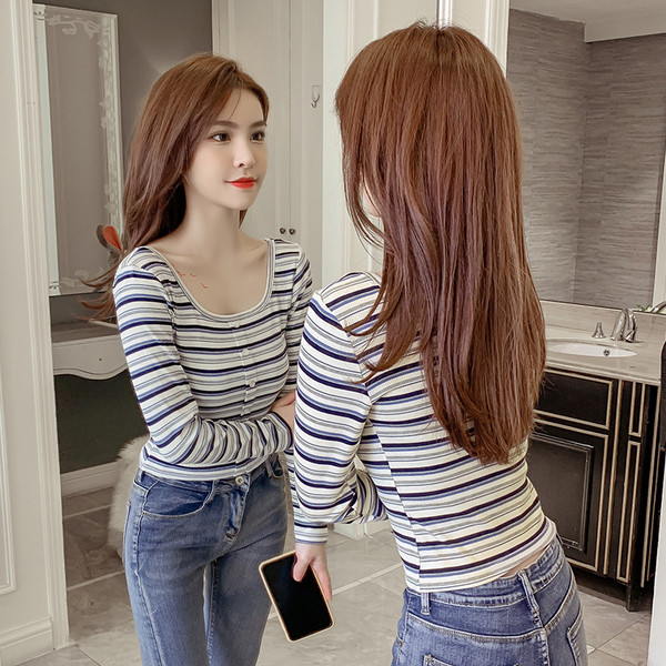 Modern női blúz O-nyakkal és gombokkal, két színben