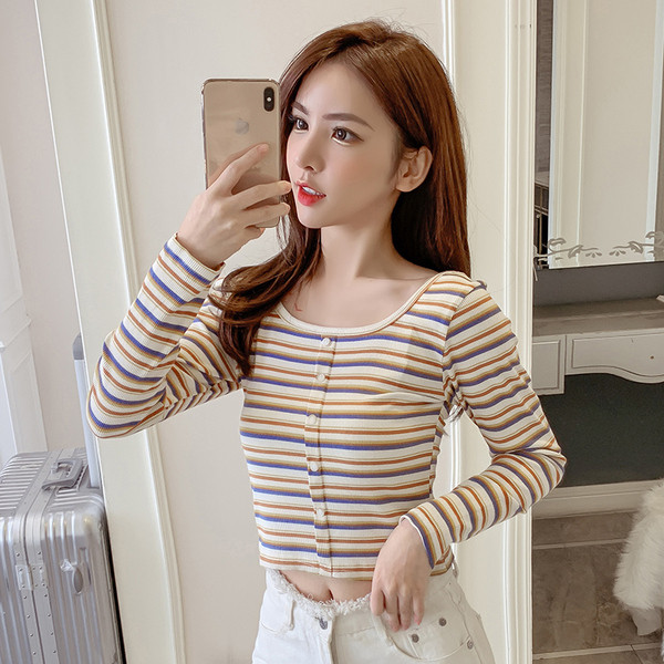 Modern női blúz O-nyakkal és gombokkal, két színben