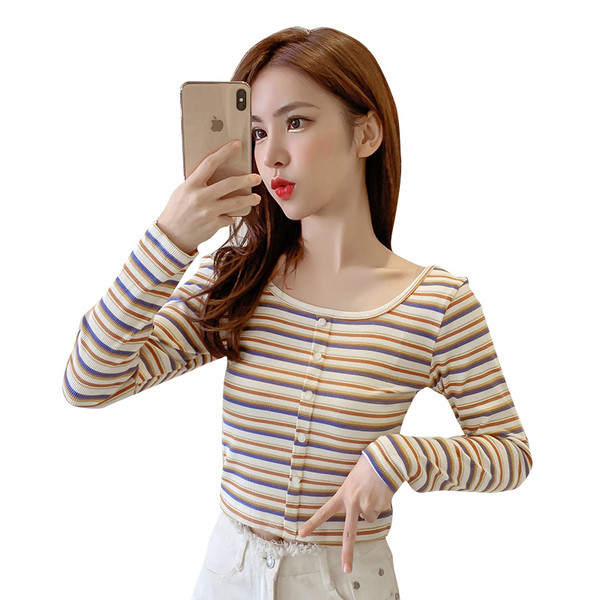 Modern női blúz O-nyakkal és gombokkal, két színben