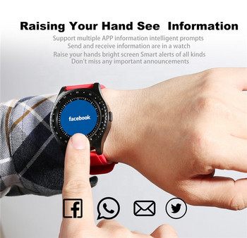 Смарт часовник с камера и USB кабел модел L9, съвместим с Android/IOS - червен цвят