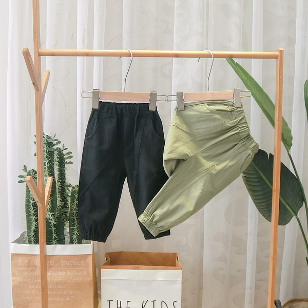 Model nou de pantaloni sport copii cu buzunare in doua culori