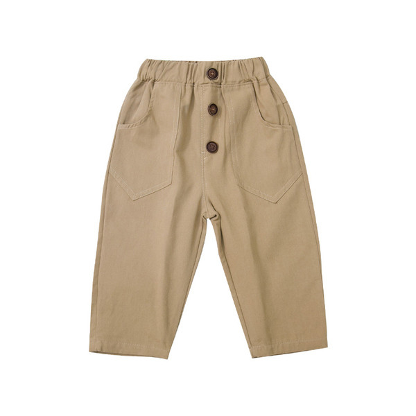 Pantaloni copii cu nasturi si buzunare in mai multe culori pentru baieti