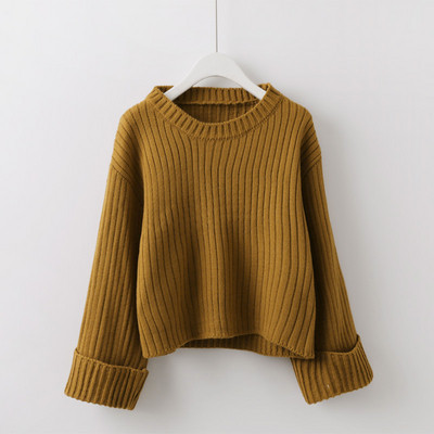 Modern női téli pulóver széles ujjal, többféle színben