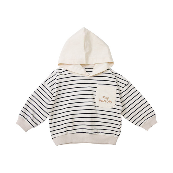 Casual  παιδικό ριγέ φούτερ  με κουκούλα για τα αγόρια