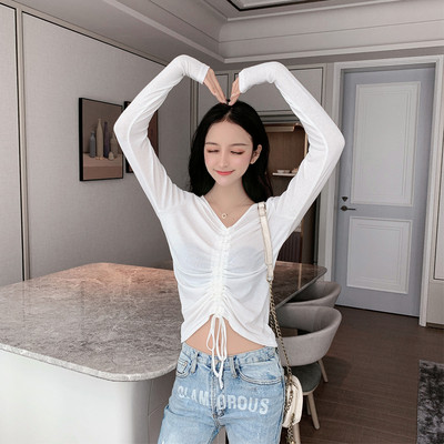 Női alkalmi blúz négy színben nyakkendővel